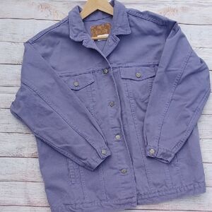 Vintage Delta Blues Purple Jean Jacket. Woman's Large.